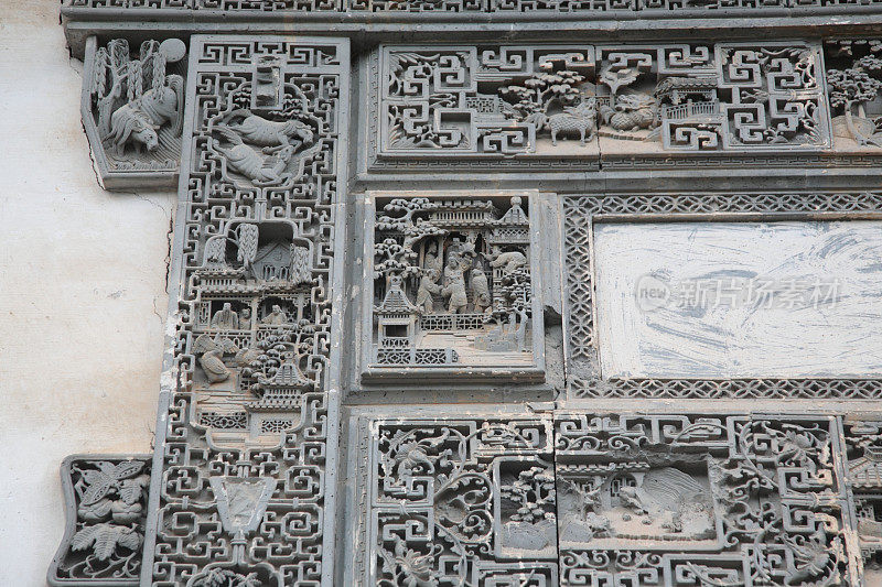 Detail of Huizhou Architecture in Wuyuan (婺源), Jiangxi province, China.